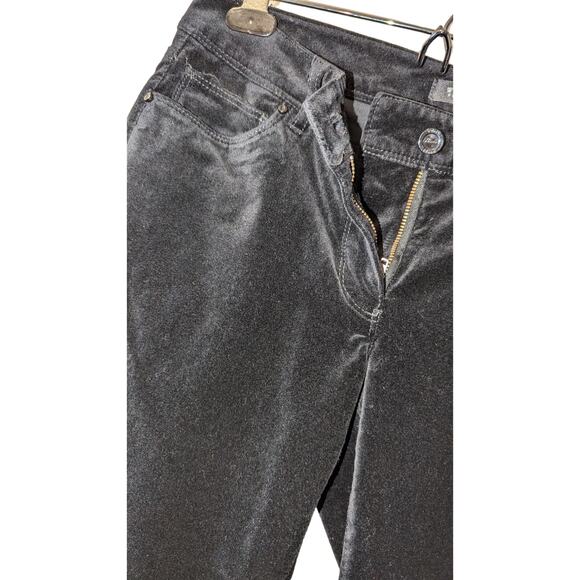 White House Black Market 6 R Black Velvet bootleg pants - Picture 7 of 12